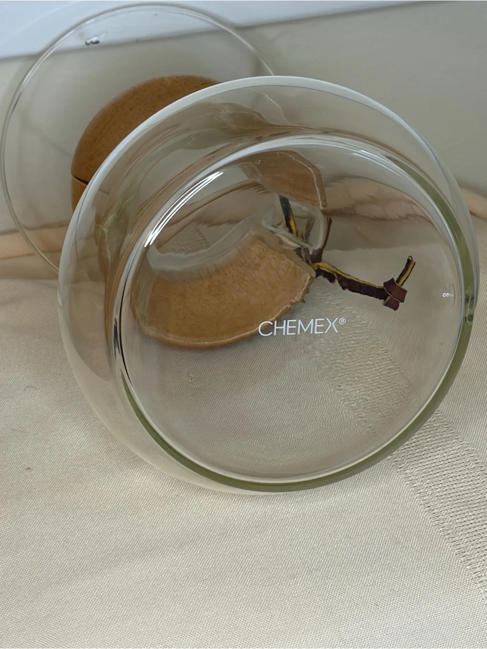 Classic Chemex Glass 8 cup Coffee Maker with Wood Collar in Brown